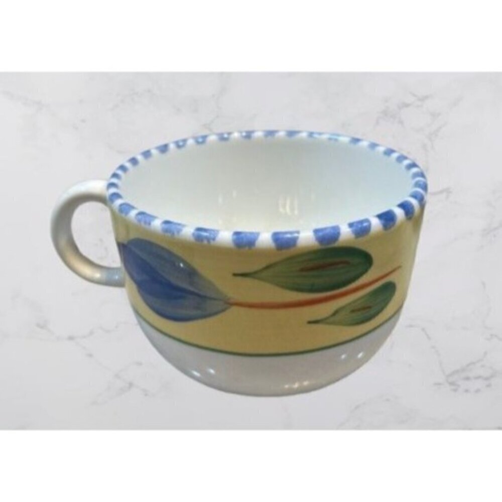 Vintage 1990 MAXAM big 16 oz. Handpainted Mug made in Italy.